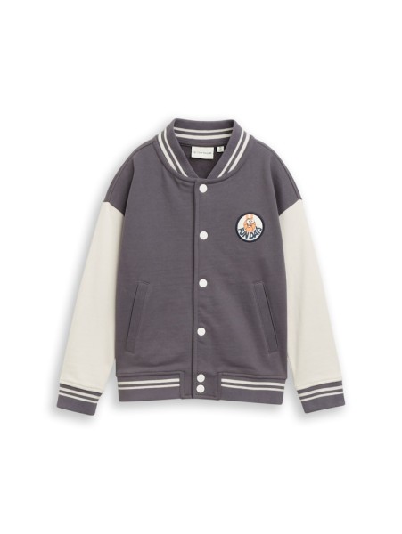 Oversize Sweatjacke mit Bomberkragen