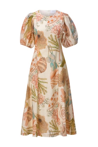 Printed Summer Cotton Midi Dress