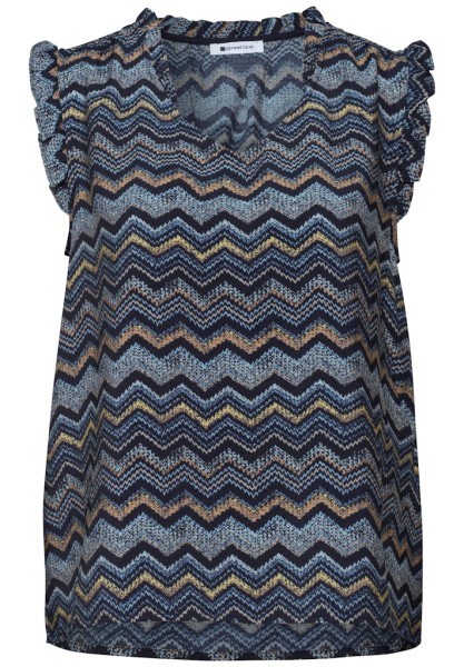 Blusentop mit V-Neck und Rüschen