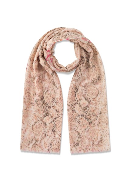Schal aus feiner Modal-Baumwoll-Mischung mit Schlangen-Leo Print