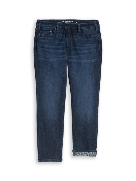 Plus Size - TTPLUS SLIM Jeans mit Leo-Print im Umschlag