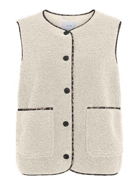 VIADA PRINTED PIPING TEDDY VEST /1