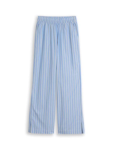 Wide Leg Hose mit Streifenmuster