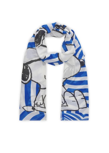 Feiner Schal aus Modalmischung mit Snoopy-Motiven