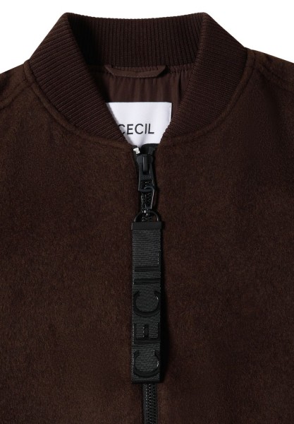 Langer Blouson mit Wollanteil