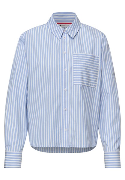 Bluse mit Hemdkragen und Backprint