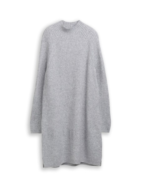 Midi-Strickkleid mit Stehkragen