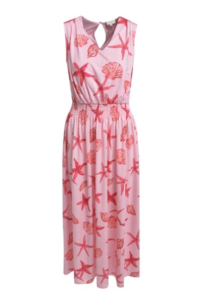 sleeveless v-neck midi dress