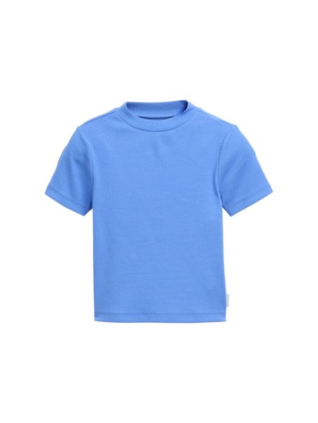 Cropped T-Shirt mit Rippstruktur