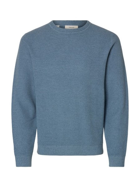SLHROSS LS KNIT STRUCTURE CREW NECK NOOS