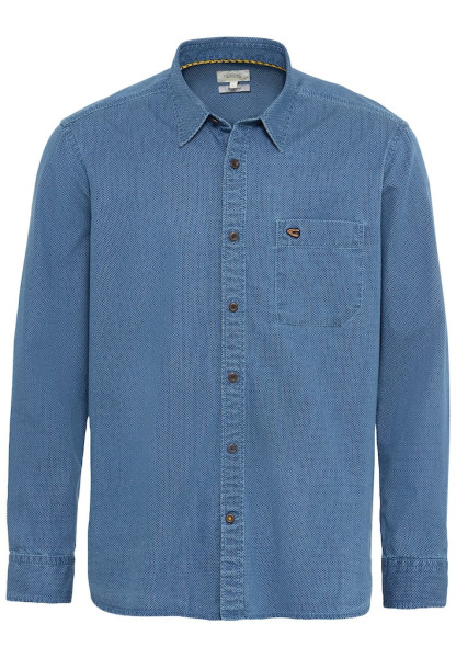 Langarm Hemd mit tonalem Minimalmuster