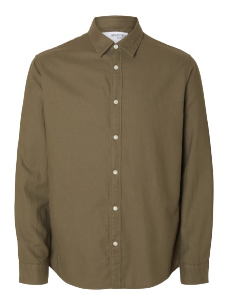 SLHSLIMOWEN-BRUSHED SHIRT LS NOOS