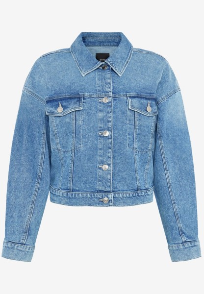 Jeansjacke kurz mit Knopfleiste
