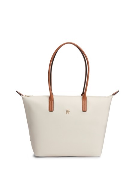 TH Monogram Contrast Handle Tote Bag