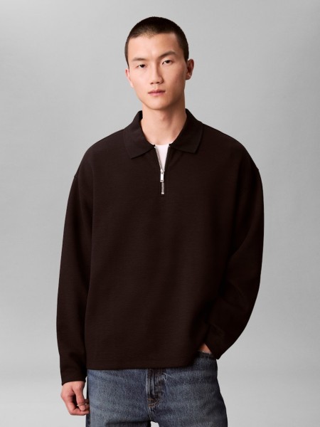 LS CRINKLE CREPE SPACER QTR ZIP