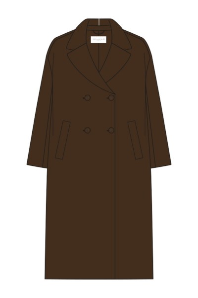 oversized coat w lapel collar 1/1 sleeve welt pockets