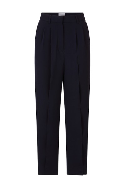 Cropped Wide Leg Pleated Pants