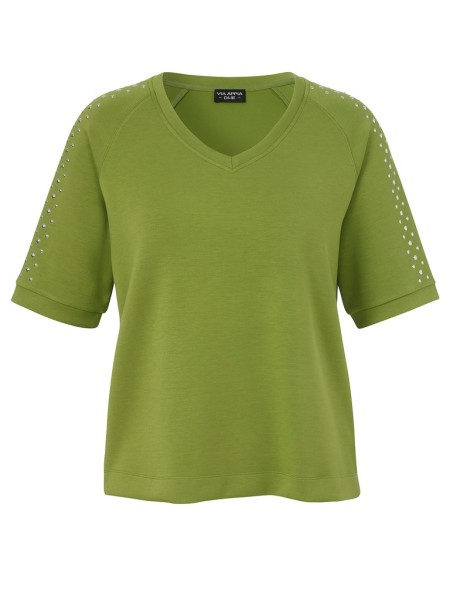 Sweatshirt V-Ausschnitt 1/2 Arm Schmuck