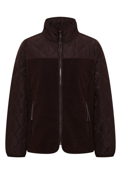 Teddy-Jacke mit Steppdetails