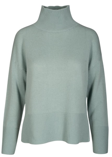 Stehbund-Pullover, 1/1 Arm,uni