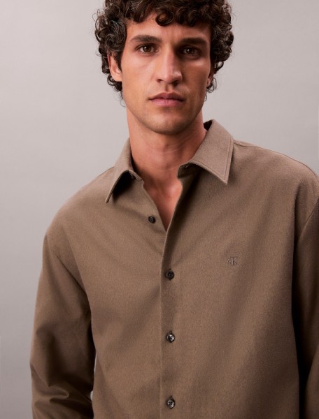 LS MELANGE FLANNEL EASY SHIRT