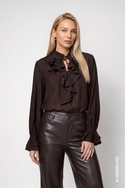 Bluse mit Volants