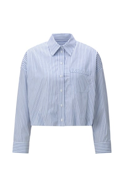 Cotton Striped Balloon Blouse