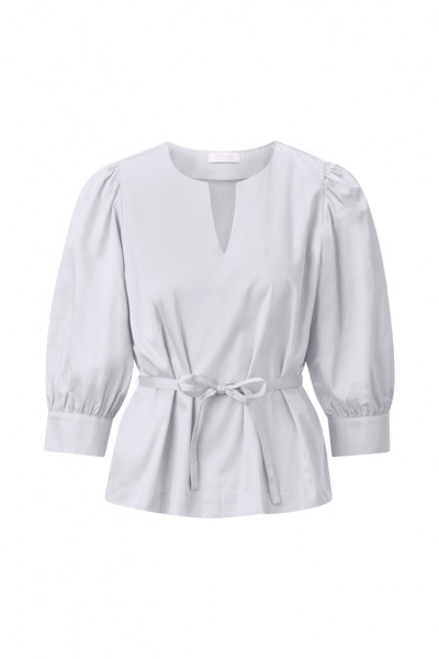 Cotton Blouse with Puff Sleeves