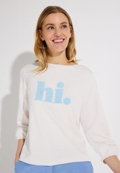 Sweatshirt mit "hi." Schriftzug