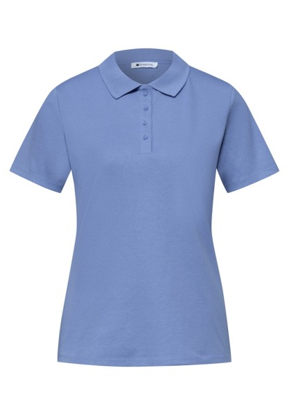Kurzarm Poloshirt in Rippstruktur