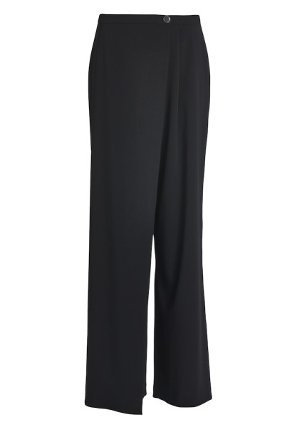 Bundfaltenhose mit asymmetrischer Überlappung