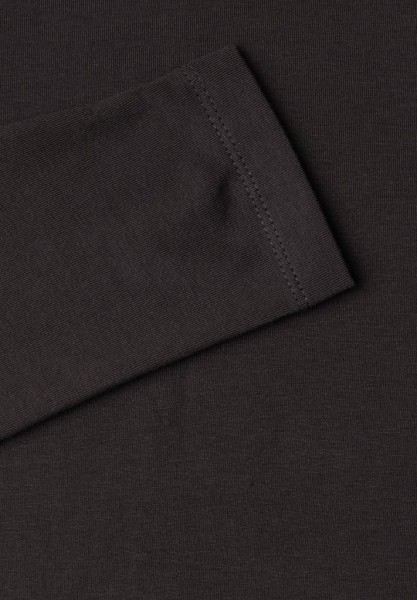 Langarm Shirt in Unifarbe mit Rollkragen