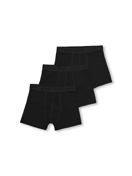 OSJFITZ SOLID BLACK BOXER 3PK. ACC NOOS