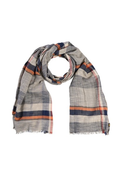 Multicolour Webschal aus Baumwoll-Twill