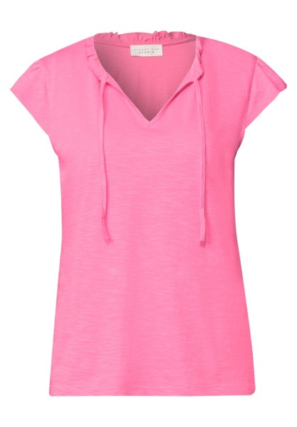 Dropped Shoulder Shirt mit Split Neck
