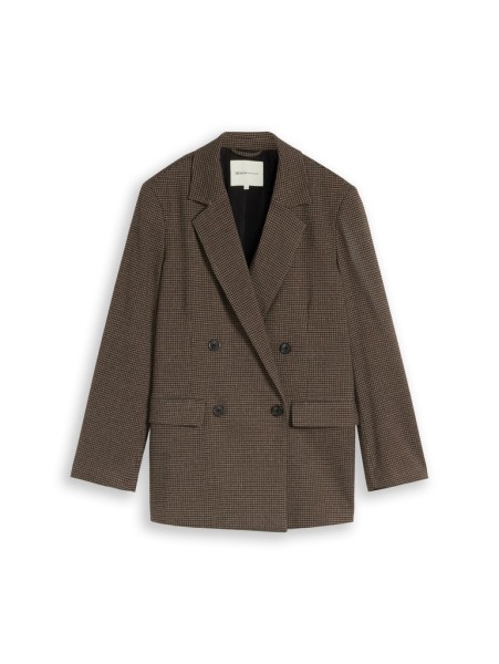 Regular Fit Blazer mit Vichy-Karo
