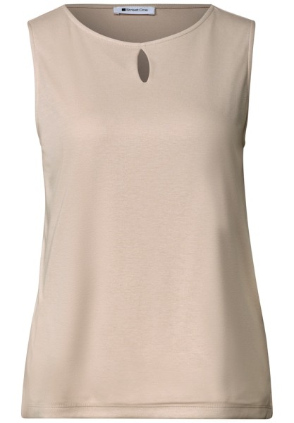 Top mit Rundhals und Cut-Out-Detail