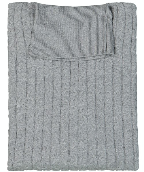 Strickpullover Zopfmuster, Baumwolle/Kaschmir