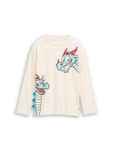 Langarmshirt mit Drachen-Print