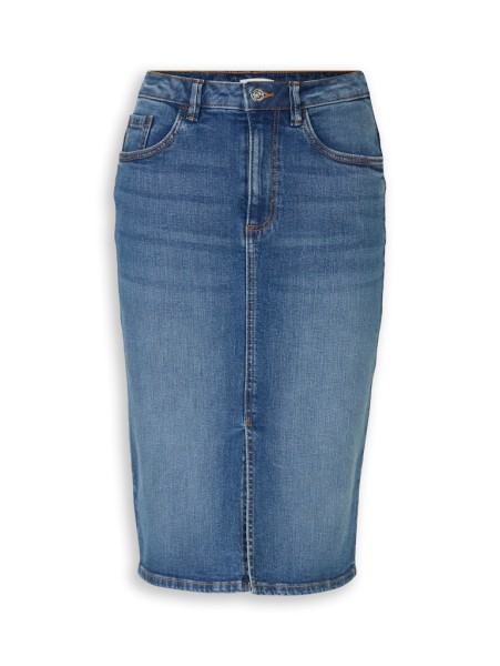 Midi-Jeansrock mit Schlitz