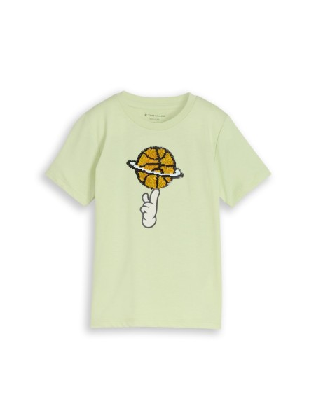 T-Shirt mit Wendepailletten