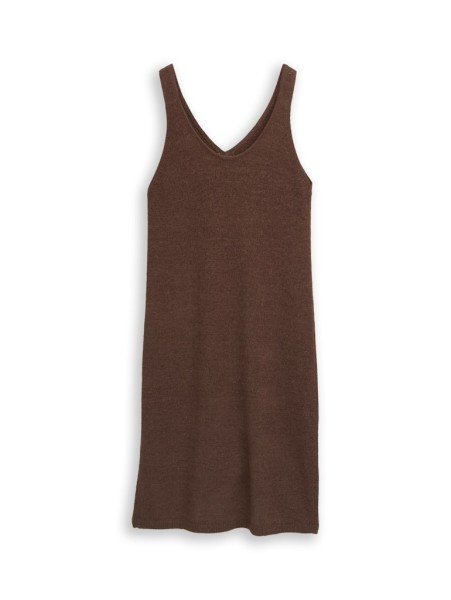 Loose Fit Strickkleid mit V-Ausschnitt