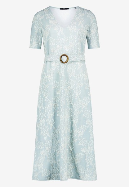 Midikleid mit Blumen-Stickerei