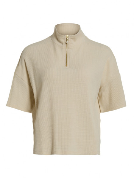 VIVAILA HIGH NECK 2/4 ZIPPER TOP