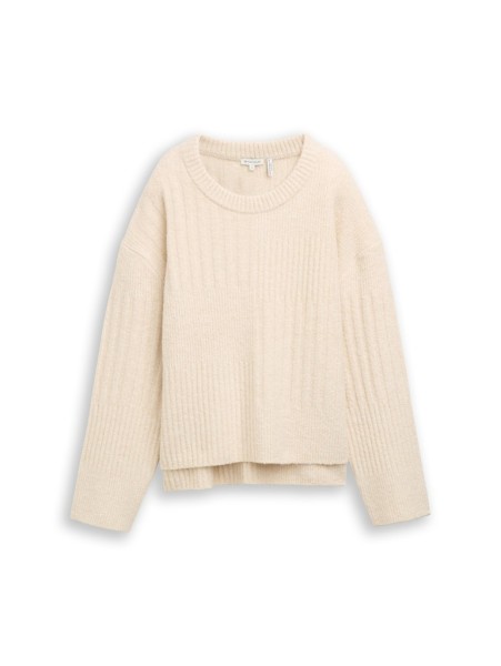 Loose Fit Bouclé Strickpullover