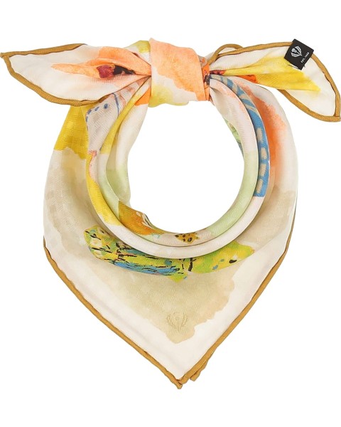 Nickituch Nickituch mit Schmetterling-Design aus reiner Seide
