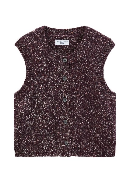 Ärmelloser Tweed-Cardigan regular