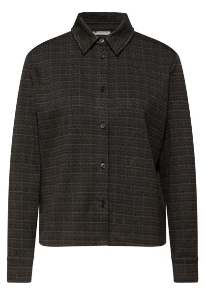 Karierte Jacquard Hemdbluse