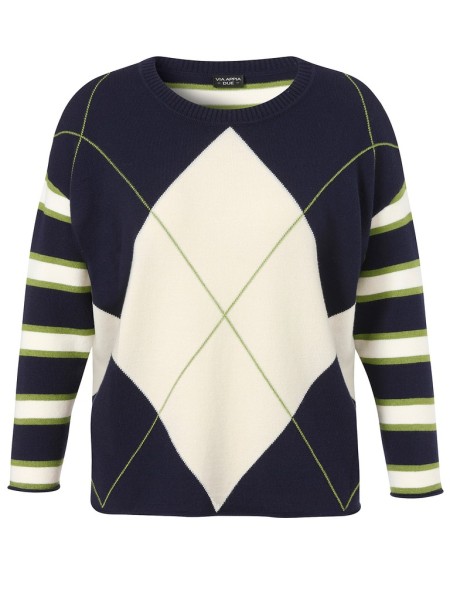 Pullover Rundhals 1/1 Arm Jacquard