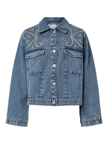 YASVISION LS DENIM EMB JACKET - FEST